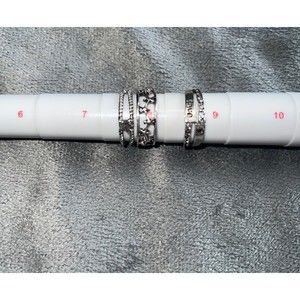 Set of 3 “star” rings sizes 8&9